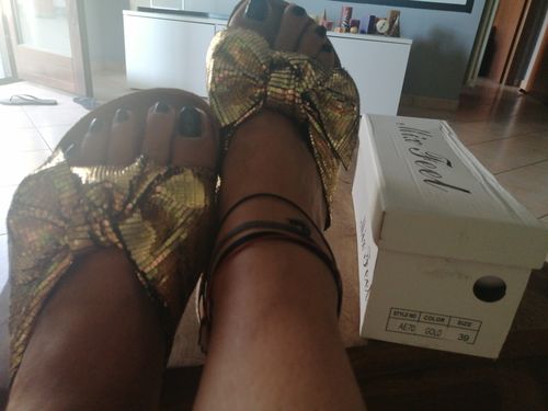 Customer photo review of Mix Feel - Ciabatte Donna con Fiocco Brillante