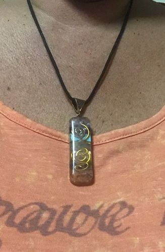Kundenbewertung mit Foto zu 7 Chakra Orgonit Halskette