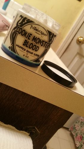 Customer photo review of Cookie Monster Blood Sugar Scrub