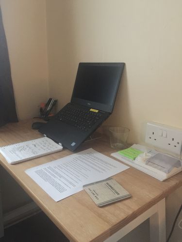 Customer photo review of Laptop Stand | Aluminium, Portable & Foldable