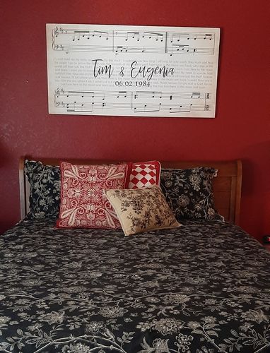 Customer photo review of Custom Couple Music Premium Canvas - Ready to Hang