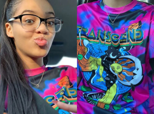 Customer photo review of Fashion Casual Printed Loose T-shirt