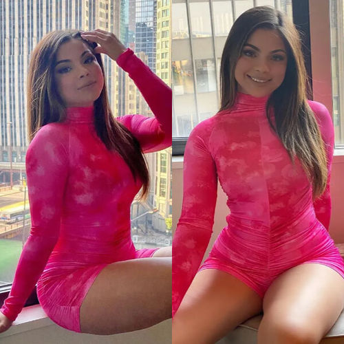 Customer photo review of Sexy Slim Printed Long Sleeve Romper