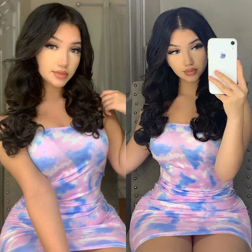 Customer photo review of Sexy Off Shoulder Print Multicolor Dress