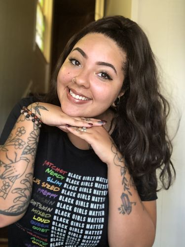 Customer photo review of Black Girls Matter -  Women's short sleeve t-shirt