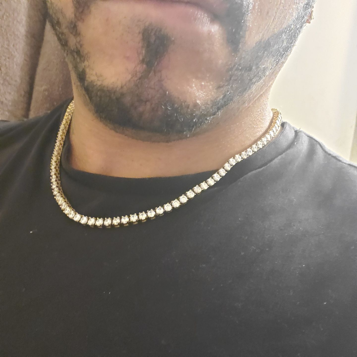 Customer photo review of 14K Gold IP Classic 51 Carat VVS Chain