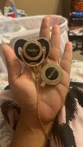Customer photo review of Custom options for A Luxury Pacifier™