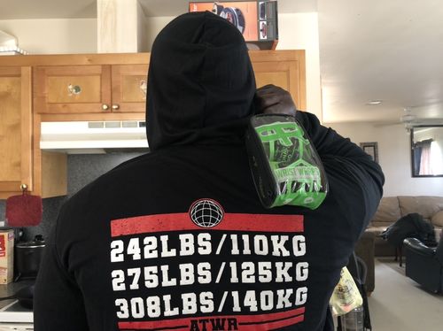 Customer photo review of PR ATWR Lightweight Zip-Up Hoodies- Black