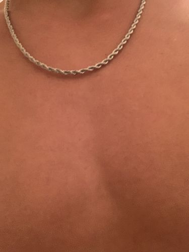 Customer photo review of Silver Rope Chain (3mm)