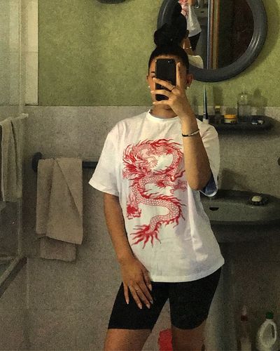 Customer photo review of T-Shirt Dragon<br> Femme