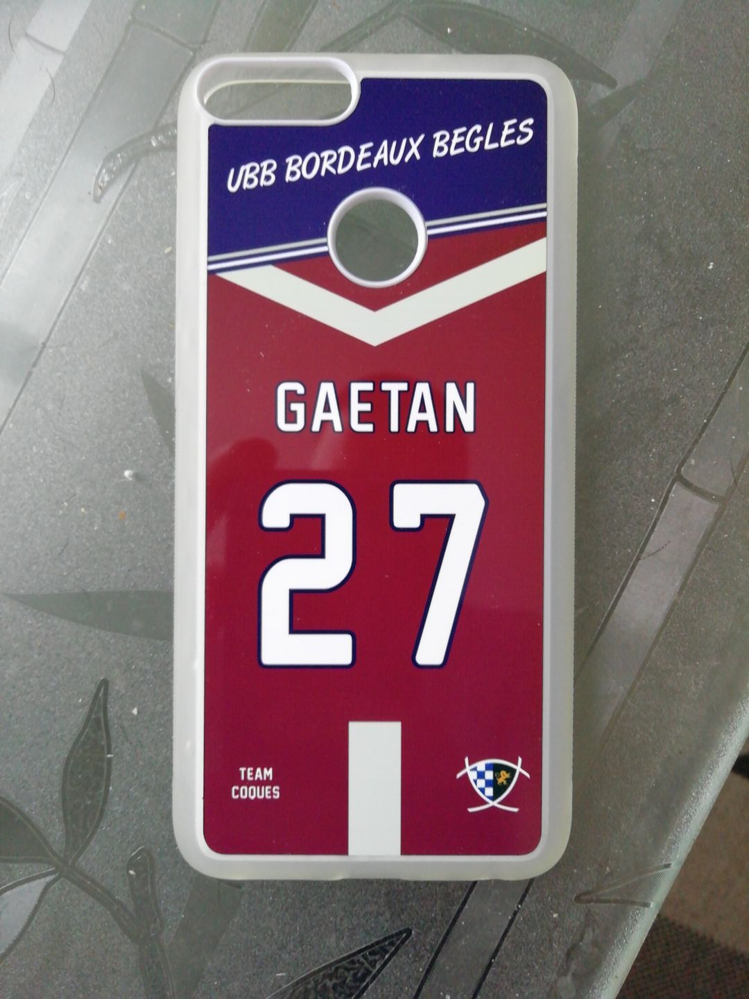 Customer photo review of Coque rugby UBB UNION BORDEAUX BEGLES - flocage 100% personnalisable - iPhone smartphone