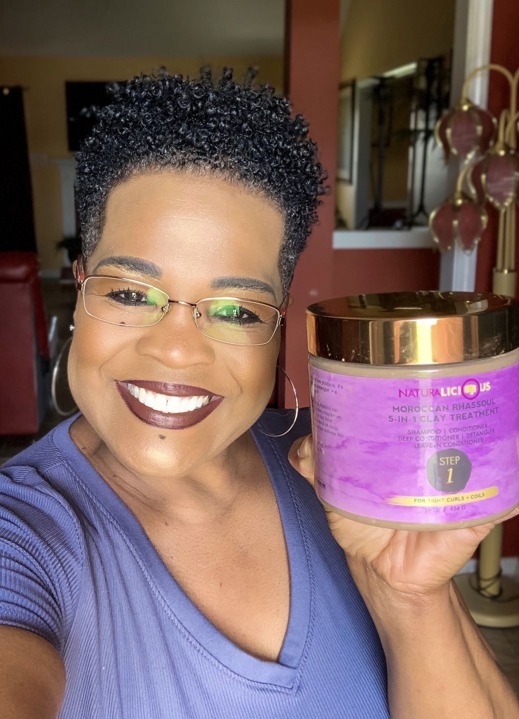Customer photo review of Step 1: Moroccan Rhassoul 5-in-1 Clay Treatment (For Tight Curls)