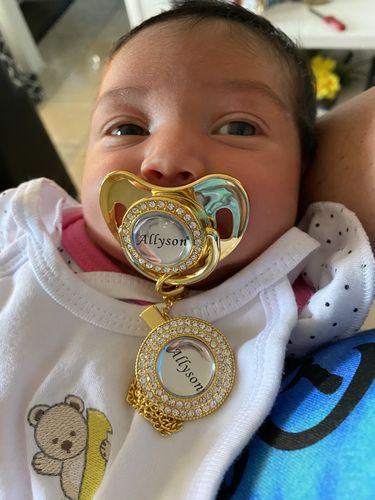 Customer photo review of Custom options for A Luxury Pacifier™
