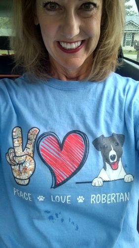 Customer photo review of Peace Love Dog - Personalized Custom Unisex T-shirt
