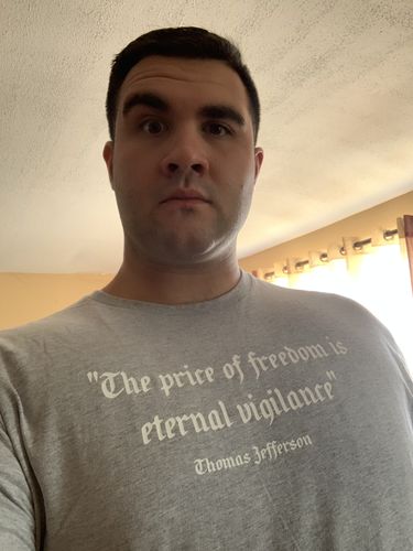 Customer photo review of The Price of Freedom Mens Apparel