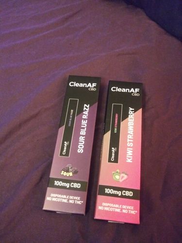 Customer photo review of 100 mg CBD Disposable Vape ~ CleanAF PUFF in 9 Flavors