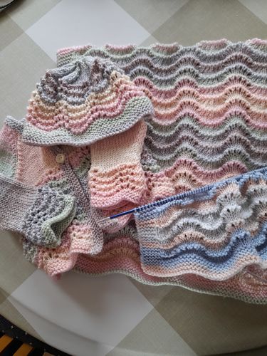 Customer photo review of Baby Mystery Knitting Box