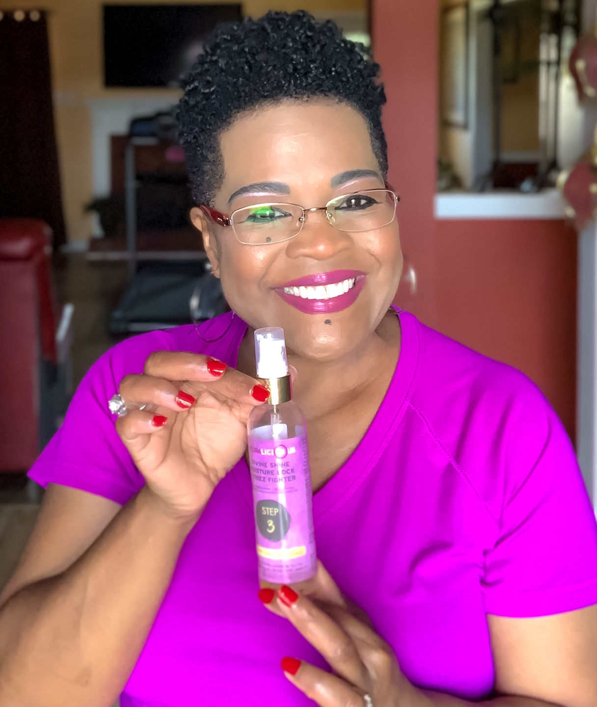 Customer photo review of Step 3: Divine Shine Moisture Lock & Frizz Fighter (For Tight Curls)