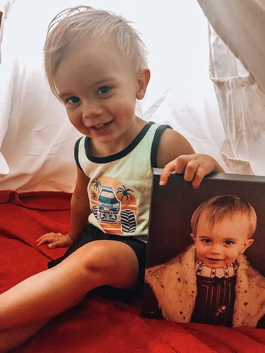 Customer photo review of The Young King - Custom Canvas