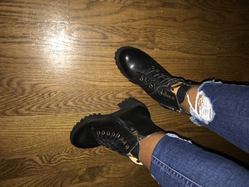 Customer photo review of Petite Size Leather Martin Boots For Women AP180