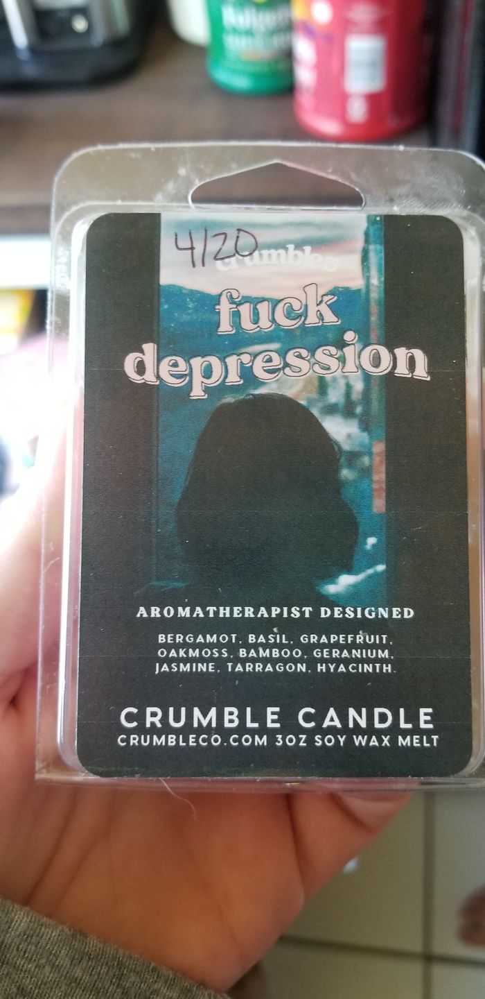 Customer photo review of Fuck Depression Wax Melts