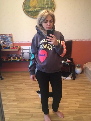 Customer photo review of "Lucky Me I See Ghosts" Hoodie