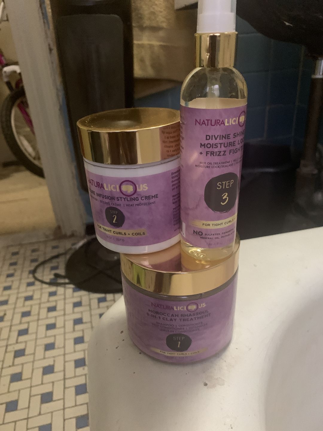 Customer photo review of Hello Gorgeous Hair Care System (For Tight Curls)