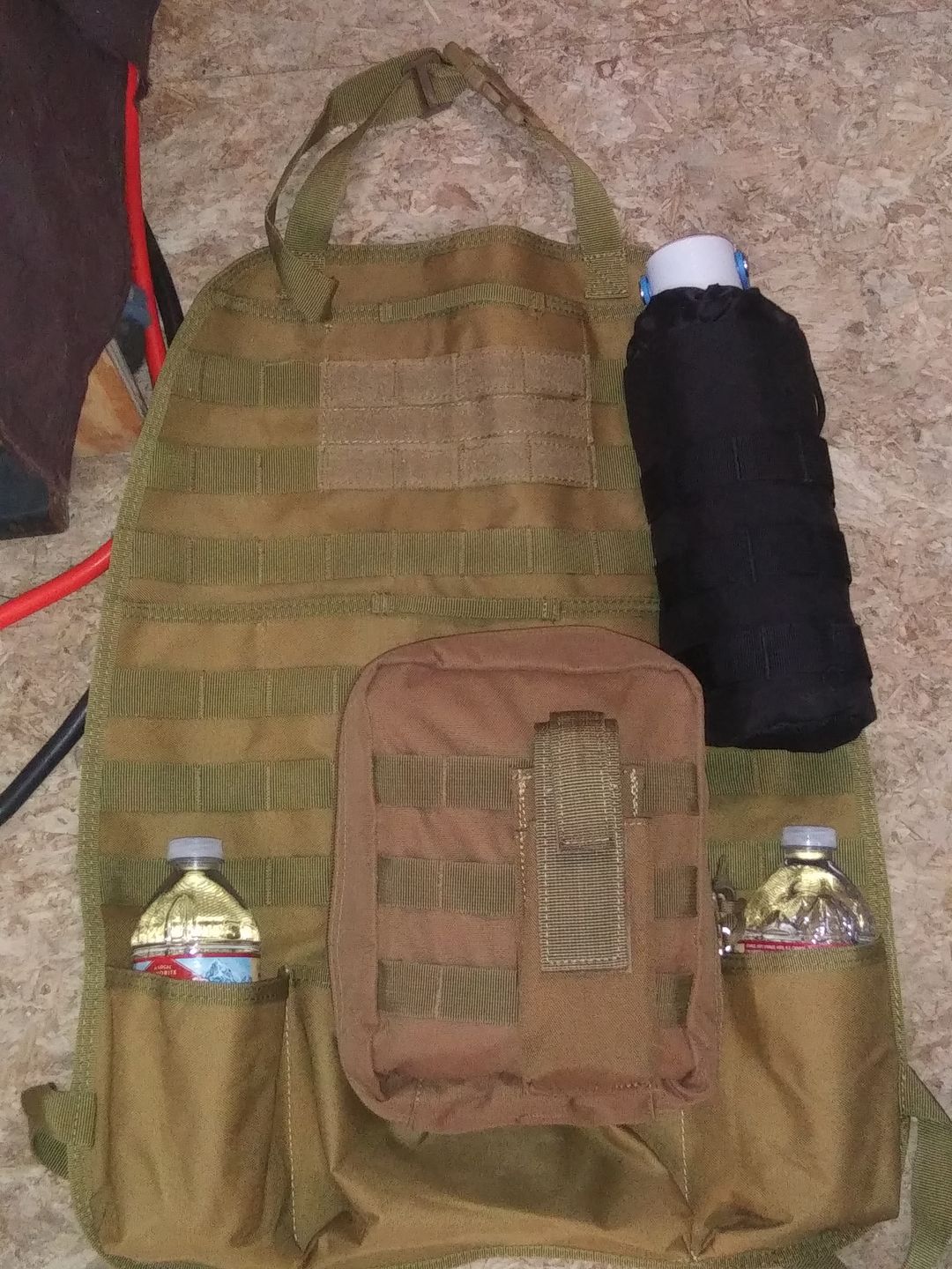 Customer photo review of Tactical MOLLE Car Seat Organizer v2