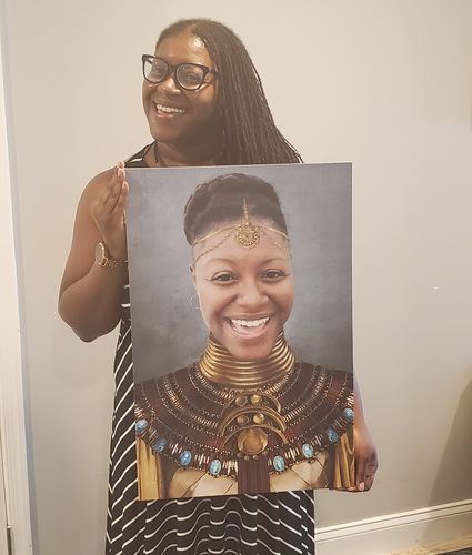 Customer photo review of The Nubian Queen - Custom Canvas