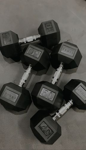 Customer photo review of Tydax Rubber Hex Dumbbells