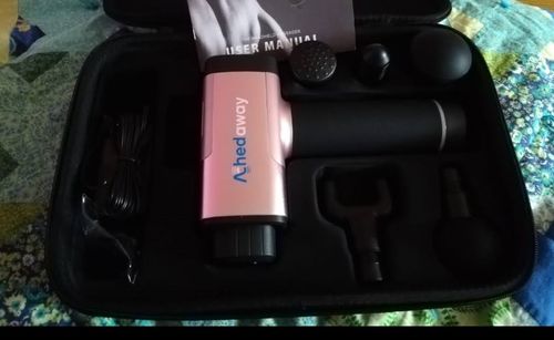 Customer photo review of Achedaway Percussion and Vibration Massager (Pink)