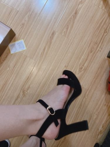 Customer photo review of Petite Feet Chunky High Heel Sandals SS232