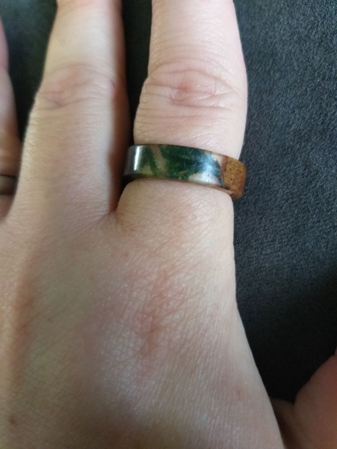 Customer photo review of Forest Soul Resin Ring