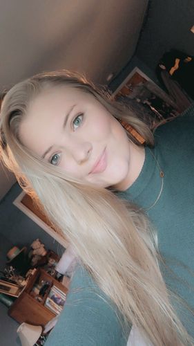 Customer photo review of Dainty Sideways Initial Necklace