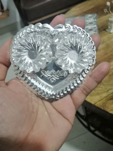 Customer photo review of Heart Shape Karanda kumkum Plate
