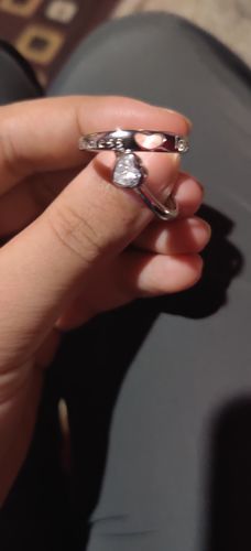 Customer photo review of Silver Endless Love Couple Band