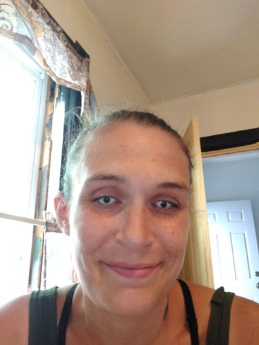 Customer photo review of Halloween White block Colored Contact Lenses