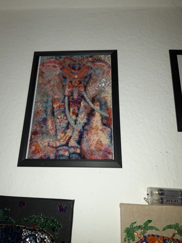 Customer photo review of Diamond Painting - Bunter Elefant