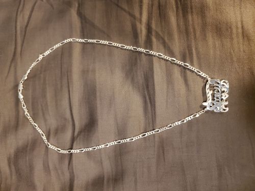 Customer photo review of Double Plated Name Necklace