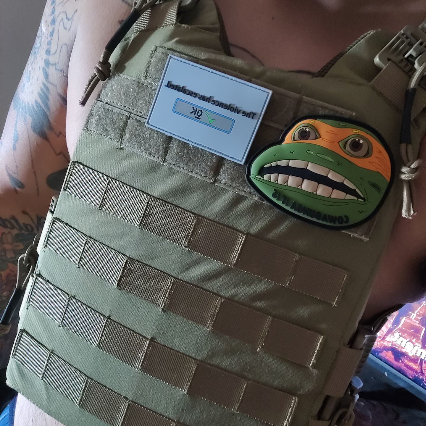 Customer photo review of Cowabunga Morale Patch