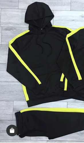 Customer photo review of Solid One Stripe Track Pants Black - Red (100-401)