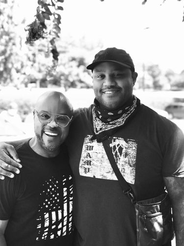 Customer photo review of USA Flag Mens Apparel