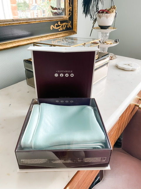 Customer photo review of Teal Breeze Pure Silk Pillowcase