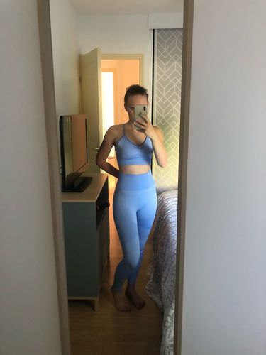 Customer photo review of Brassière de sport HARMONY Bleue