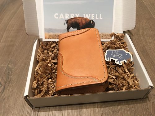 Customer photo review of No.68 | 'Natural Oak' Western Vertical Leather Wallet