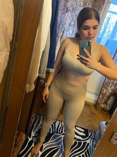 Customer photo review of Legging Taille haute COCOON Beige