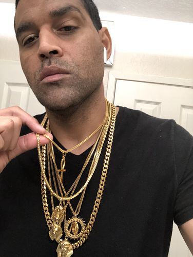 Customer photo review of Franco Ankh Gold Chain Bundle