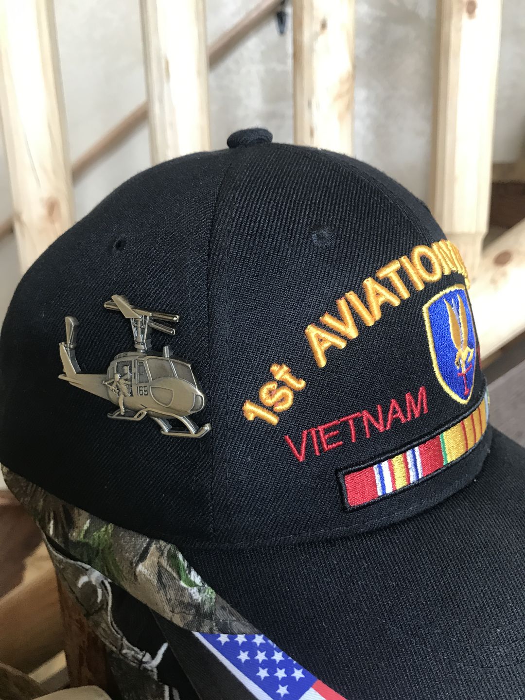 Customer photo review of Huey Helicopter Pin