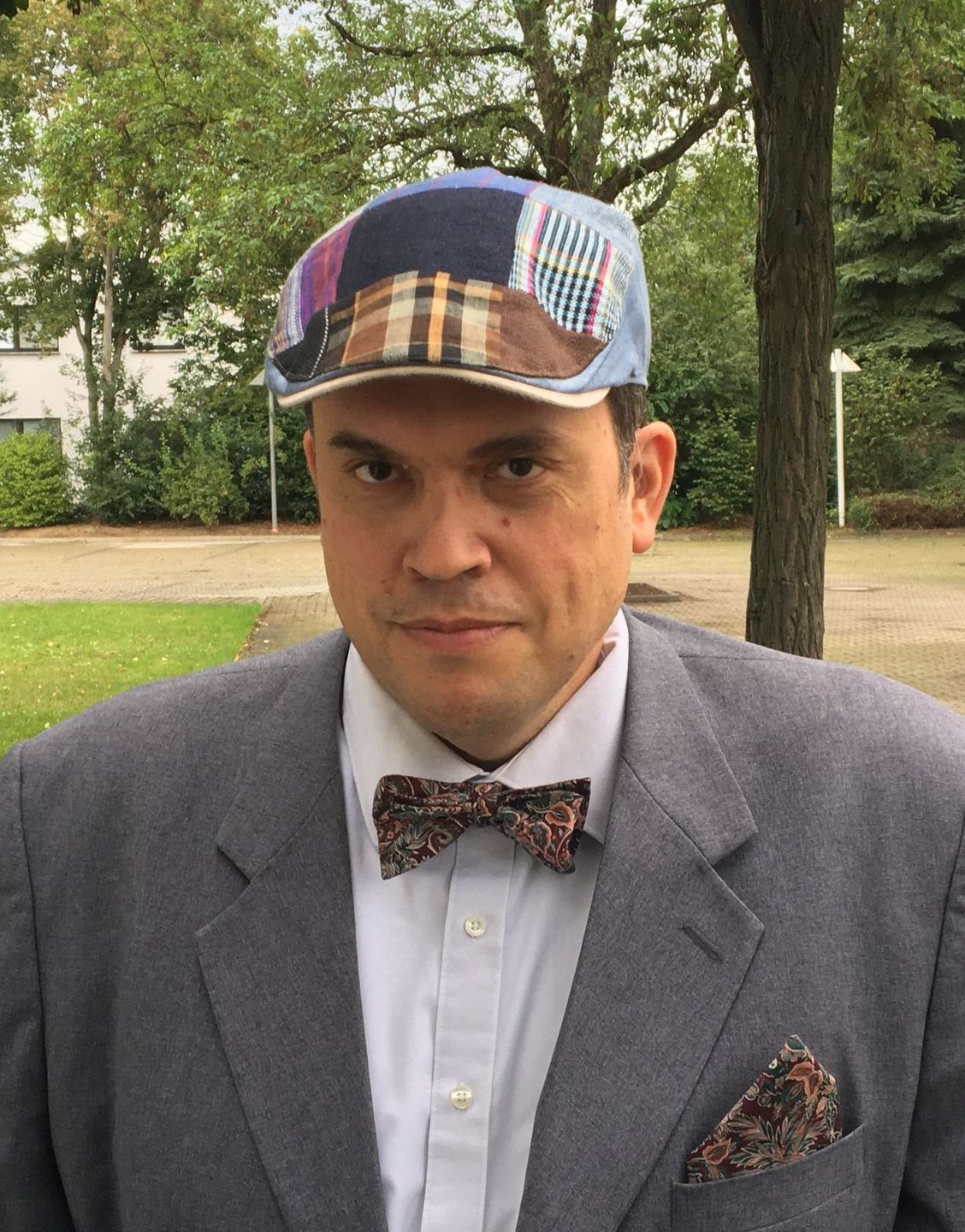 Customer photo review of Donegal Touring Cap Patchwork Linen