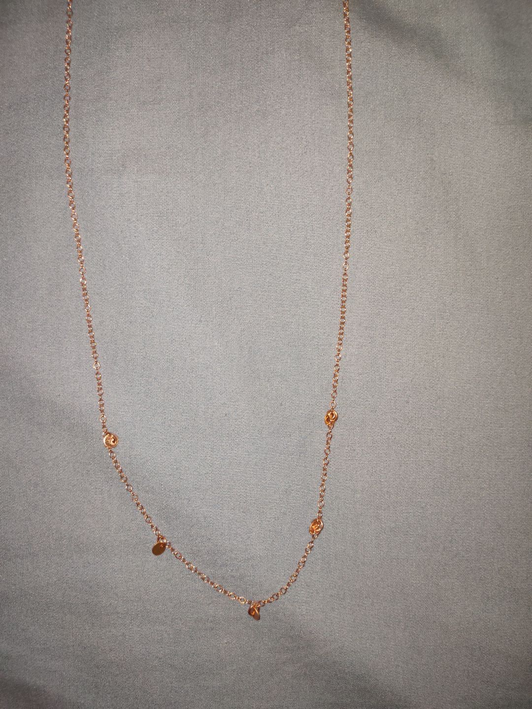 Customer photo review of The Tiny Coins Necklace